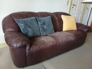 Tre pers. Lædersofa