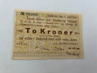 2 Kroner S.O.S Kasse Haderslev