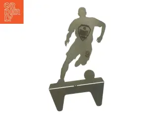 Metalsilhuet af fodboldspiller (str. 20 cm)