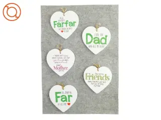 Citat hjerter (5 stk) (str. 16 x 15 cm)