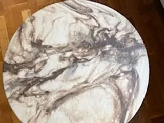 RESERVERET - Rund bord m/marmorplade