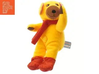 Bamse fra DR med rød tørklæde og støvler fra Krea (str. 21 cm)