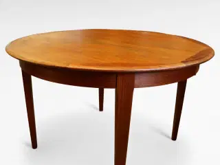 Rundt teak spisebord fra 1950’erne – m. udtræk