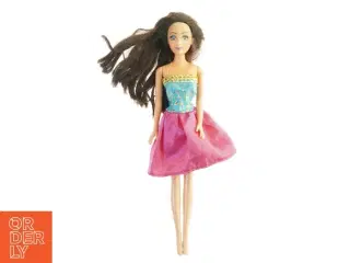 Dukke med stribet top og pink nederdel fra Barbie (str. 30 cm)