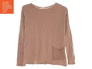 Langærmet bluse med lomme (Str 16 år)