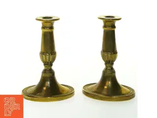 Engelske lysestager i messing (str. 16 cm)