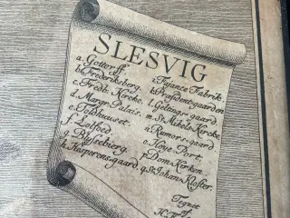 Gammelt indrammet tryk. Slesvig og Gottorp