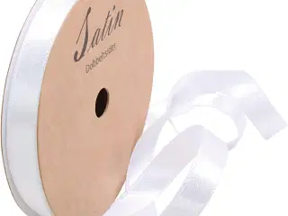 Satinbånd, B: 10 mm, hvid, 3x10 m/ 1 rl.