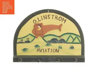 Vægdekoration med knagerække O. linstorm Aviation (str. 40x30 cm)