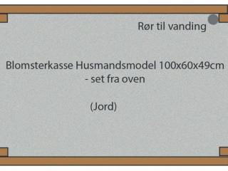 Selvvandende blomsterkasser i egetræ
