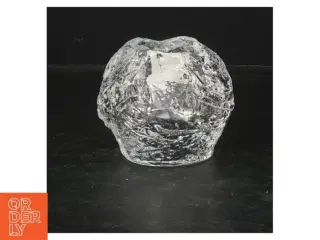 Stjerneformet lysstage i glas fra Holmegaard (str. 8 cm)