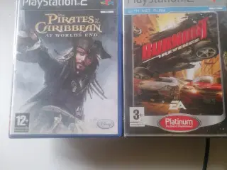 Ps2 konsol sælges med spil