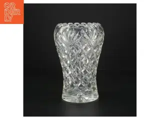 Glasvase med dekoration (str. 18 cm)