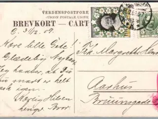 Julemærke 1909 på Postkort