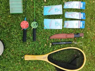 Diverse fiskeudstyr, krabber, fladfisk mm 
