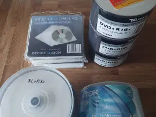 Dvd skiver + lommer 