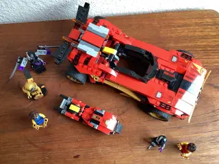 Lego Ninja bil -køretøj m. skydende bil/motorcykel