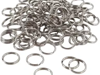 100 stk. Metal Nøgleringe 15 mm - Organiser Dine Nøgler