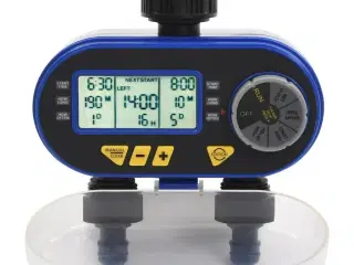 Automatisk digital vandingstimer med to slangeudtag