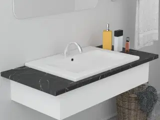Indbygget håndvask 61x39,5x18,5 cm keramisk hvid