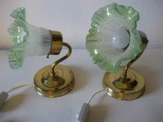 2 glaslamper med flæsekant