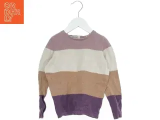 Strikket sweater med farverige striber fra H&M (str. 104)