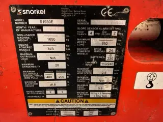 Snorkel S1930E / Saxlift 