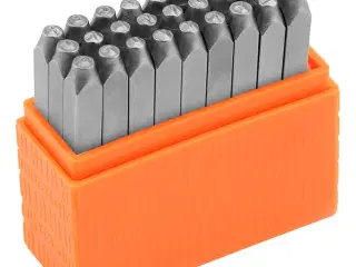 Prægestempler, Store bogstaver, str. 3 mm, Skrifttype: Sans Serif, 27stk./ 1 sæt