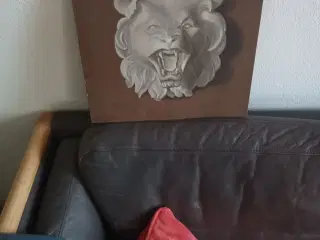 Specielt maleri af løvehoved