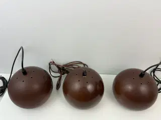 3 stk. brune kuglependler (retro)