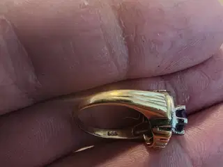 14 Karat guldring med Ametyst 