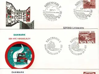Danmark 1974-81, 4 Førstedagskuverter