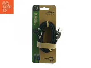 Lightning til USB kabel 3m fra PHONE FOOD (str. 17 x 7 cm)
