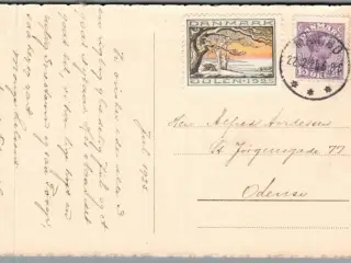 Julemærke 1925 på Postkort