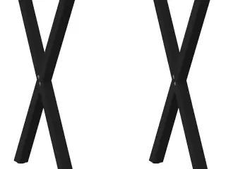 Spisebordsben X-formet 2 stk. 57x(72-73) cm stål sort
