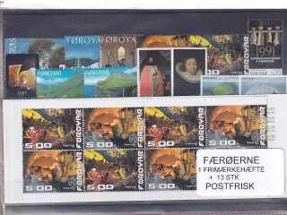 Færøerne - 1 Frimærkehæfte + 13 Stk. - Postfrisk
