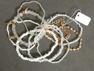 Perlearmbånd 8 armbånd med perler i hvid guld simi