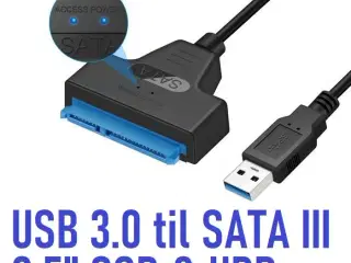 NY! USB 3.0 til SATA III Adapter