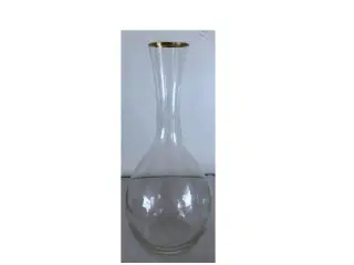 Glas, karaffel med guldkant, Holmegaard