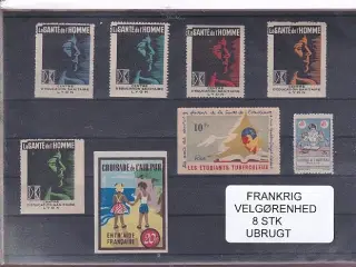 Frankrig - Velgørenhed 8 Stk. - Ubrugt
