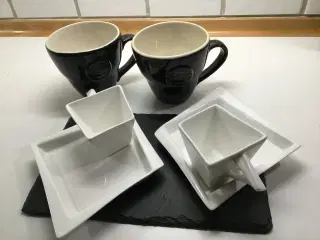 Krus og kaffekopper