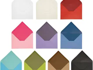 Kuvert, kuvert str. 11,5x16 cm, Indhold kan variere, 100 g, ass. farver, 30pk./ 1 pk.