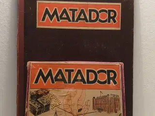 Matadorspil fra før 1948, komplet m. metalbiler