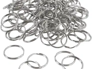 Metal Nøgleringe 20 mm - 100 stk. til kreative projekter