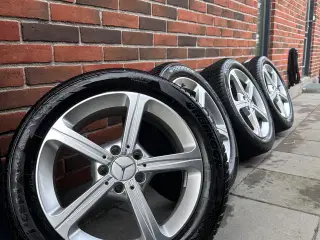 17” 5x112 Originale Mercedes alufælge m vinterdæk