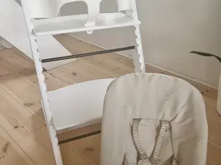 Hvid trip trap stol m. indsatser 