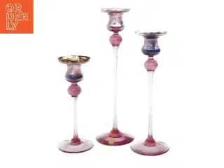Dekorative lysestager i glas (str. 23-35 cm)