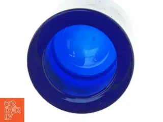 Lysestage i blåt glas (str. 6 cm)