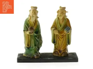 Keramiske figurer af to vise mænd (str. 9 cm)