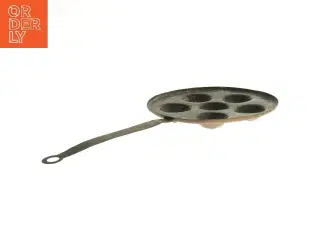 Antik kobber æbleskivepande (str. Ø 24,5 cm)